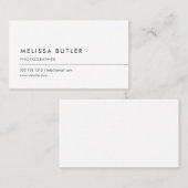 Carte De Visite Minimaliste professionnel simple (Devant / Derrière)