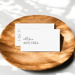 Carte De Visite Minimaliste professionnelle moderne texte élégant<br><div class="desc">Professionnel minimaliste avec élégant script manuscrit.</div>