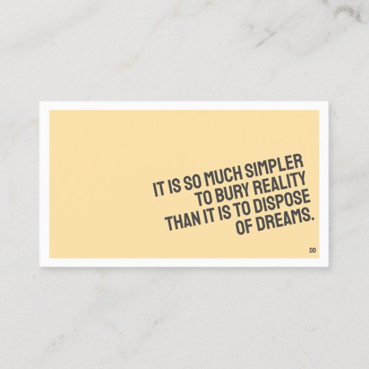 CARTE DE VISITE minimaliste PROSE (Dos)