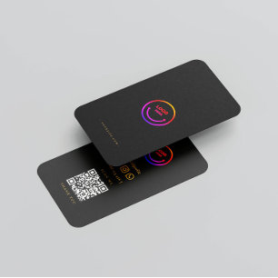 Carte De Visite Minimaliste Qr Code Social Professionnel