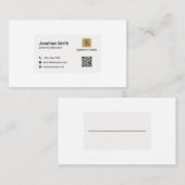 Carte de visite minimaliste Retour (Devant / Derrière)