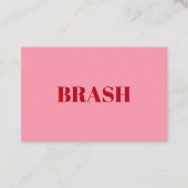 Carte de visite minimaliste rose pâle (Devant)