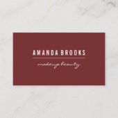 Carte De Visite Minimaliste rouge profond (Devant)