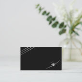 Carte de visite minimaliste Silver Aviation (Debout devant)