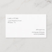 Carte de visite minimaliste simple (Dos)