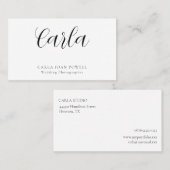 Carte de visite minimaliste simple (Devant / Derrière)