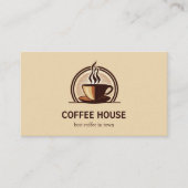 Carte de visite minimaliste simple café (Devant)