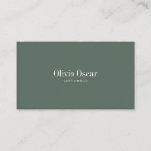 Carte De Visite Minimaliste Simple Dark Sage Nettoyer le code QR p