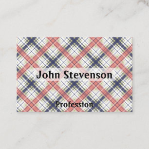 Carte De Visite Minimaliste, simple, plaid