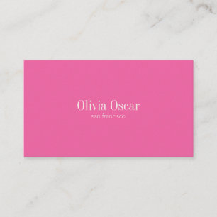Carte De Visite Minimaliste Simple Rose Chaud Moderne Professionne