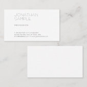 Carte De Visite Minimaliste simple simple Artiste Professionnel (Devant / Derrière)