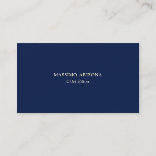 Carte De Visite Minimaliste Simple Uni Moderne Original Bleu Marin