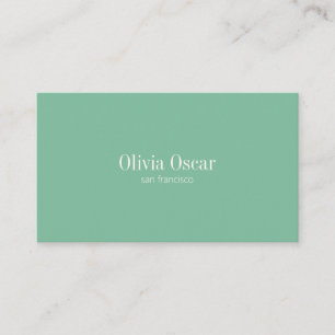 Carte De Visite Minimaliste Simple Vert Tilleul Moderne Profession