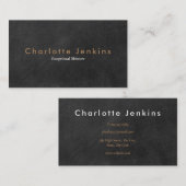 Carte De Visite Minimaliste Tableau Professionnel (Devant / Derrière)