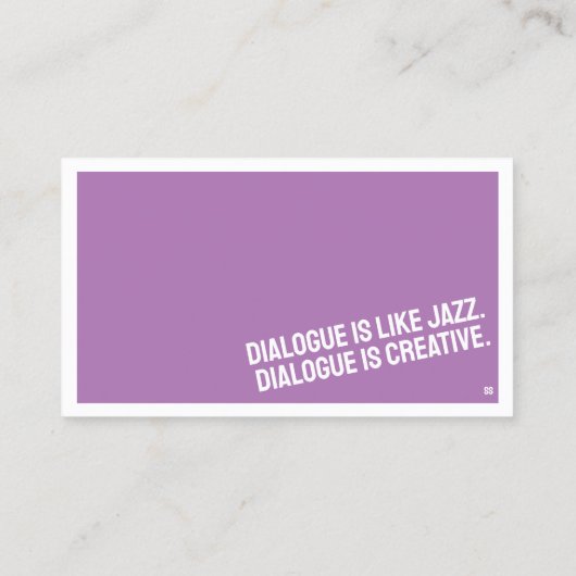 CARTE DE VISITE minimaliste THÉÂTRE (Dos)