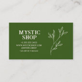 Carte De Visite Minimaliste Vert Joli  (Devant)