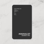 Carte de visite minimaliste vertical pour 2021 (Dos)