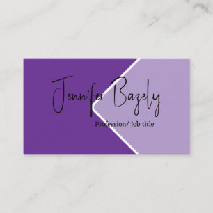 Carte de visite minimaliste violet et lilas