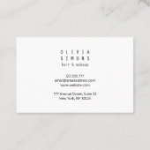 Carte De Visite minimalistes (Dos)