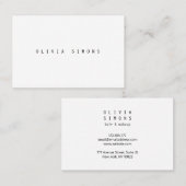 Carte De Visite minimalistes (Devant / Derrière)