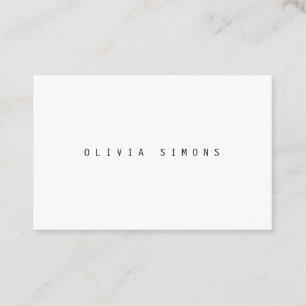 Carte De Visite minimalistes blanc uni