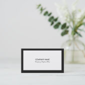 Carte De Visite Minimalistic Black and White (Debout devant)