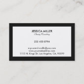 Carte De Visite Minimalistic Black and White (Dos)