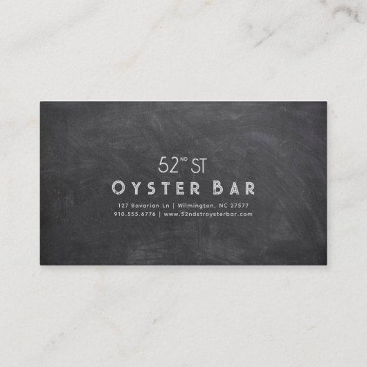 Carte De Visite Minimalistic Chalkboard Style (Dos)
