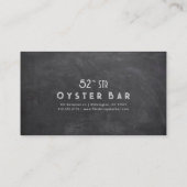 Carte De Visite Minimalistic Chalkboard Style (Dos)