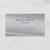 Carte De Visite Minimalistic Deco Style | Silver Pearl (Dos)