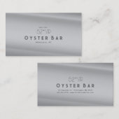 Carte De Visite Minimalistic Deco Style | Silver Pearl (Devant / Derrière)