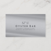 Carte De Visite Minimalistic Deco Style | Silver Pearl (Dos)