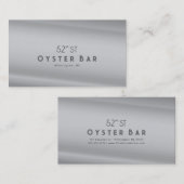 Carte De Visite Minimalistic Deco Style | Silver Pearl (Devant / Derrière)