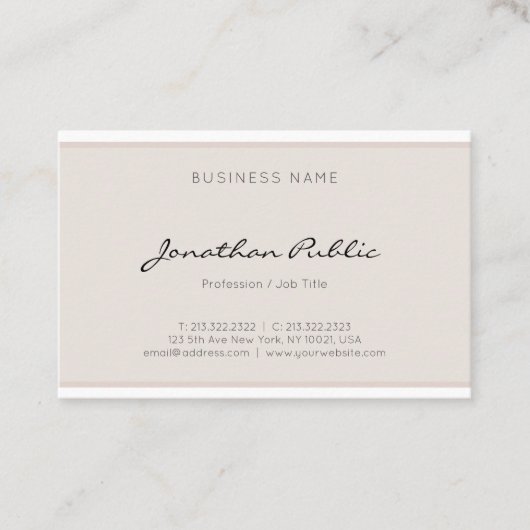 Carte De Visite Minimalistic élégant simple moderne professionnel (Devant)