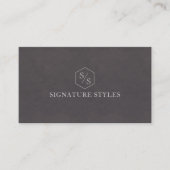 Carte De Visite Minimalistic Monogram | Charcoal Gray (Devant)