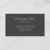 Carte De Visite Minimalistic Monogram | Drk Steampunk (Dos)