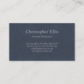 Carte De Visite Minimalistic Monogram | Midnight Blue (Dos)
