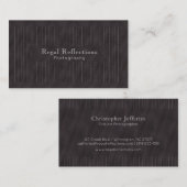 Carte De Visite Minimalistic PinStripes (Charcoal) (Devant / Derrière)