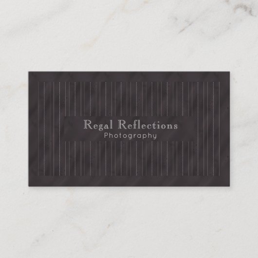 Carte De Visite Minimalistic PinStripes (Charcoal) (Devant)