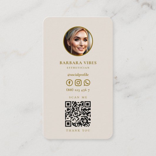 Carte De Visite Minime Wellness Coach Thérapiste Sand Lotus (Dos)