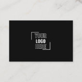 Carte De Visite Minimisez votre logo ici Code QR noir et blanc (Devant)