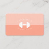 Carte De Visite Minimum Dumbbell Personal Trainer Rose (Devant)