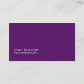 Carte De Visite minimum élégant luxe purple (Dos)