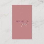 Carte De Visite Minimum moderne professionnel QR Code Dusty Rose (Devant)