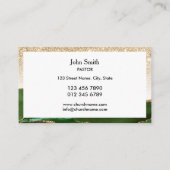 Carte De Visite Ministère Church Pastor Deacon Bishop Gold Cross (Dos)