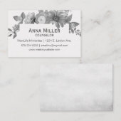 Carte De Visite Ministère de l'orientation florale de Grisaille fé (Devant / Derrière)