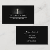 Carte De Visite Ministre croisé saint de pasteur d'église (Devant / Derrière)