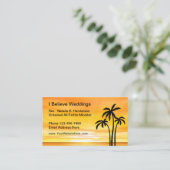 Carte De Visite Ministre de mariage de plage (Debout devant)