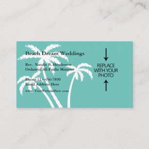 Carte De Visite Ministre de mariage sur la plage