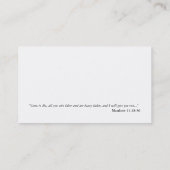 Carte De Visite Ministre/pasteur chrétiens d'or de symbole des (Dos)